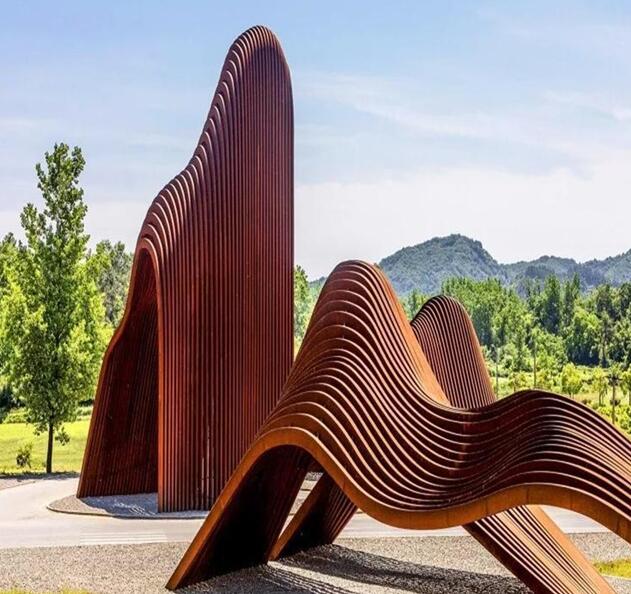 永登锈钢板造型
